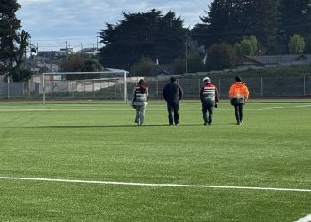 AVANZAN TRABAJOS EN EL ESTADIO MUNICIPAL DE ANCUD
